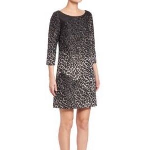 CREATURES OF THE WIND Dysona Leopard Print Shift Dress